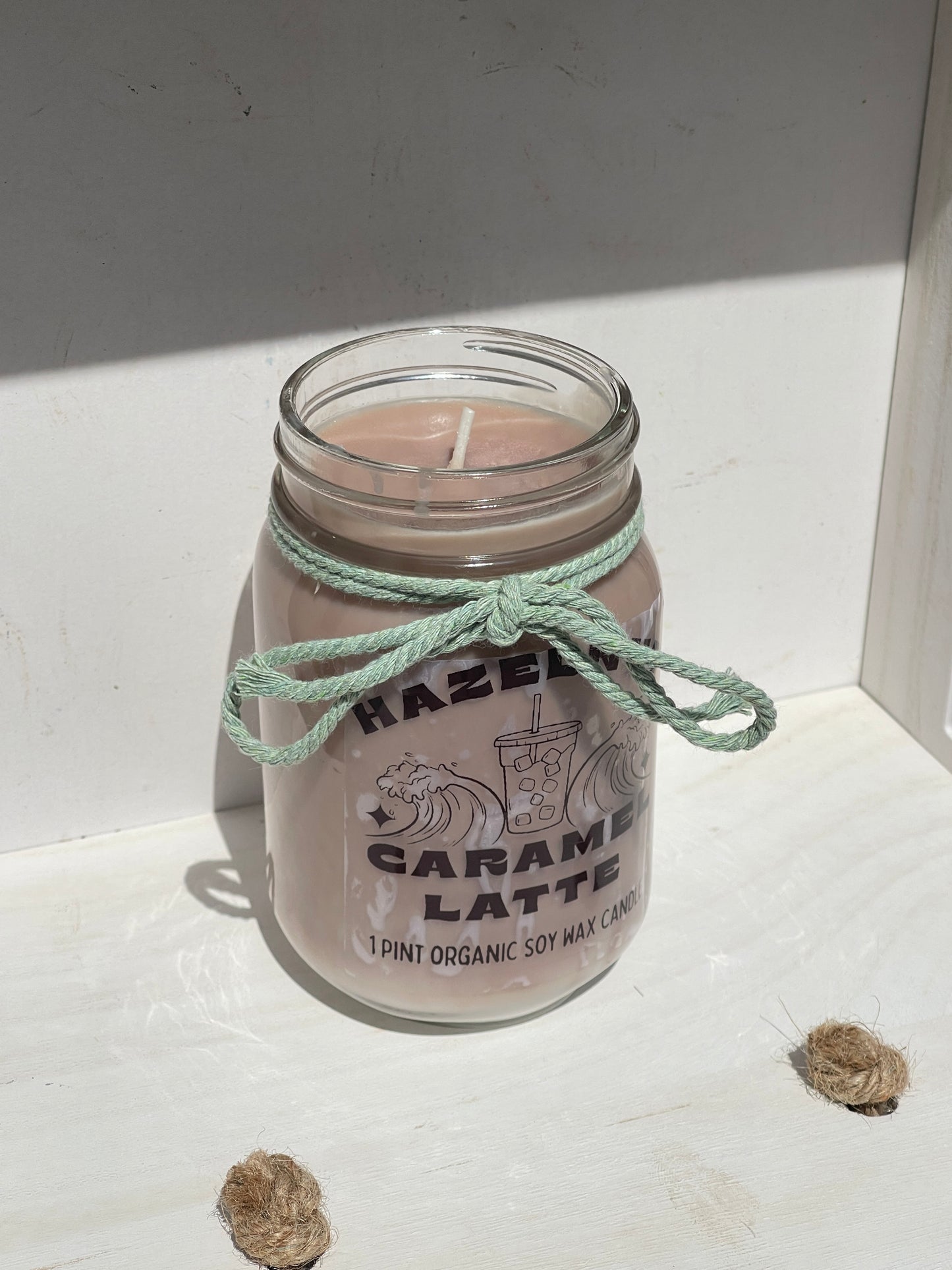 Hazelnut Caramel Latte Mason Jar Candle