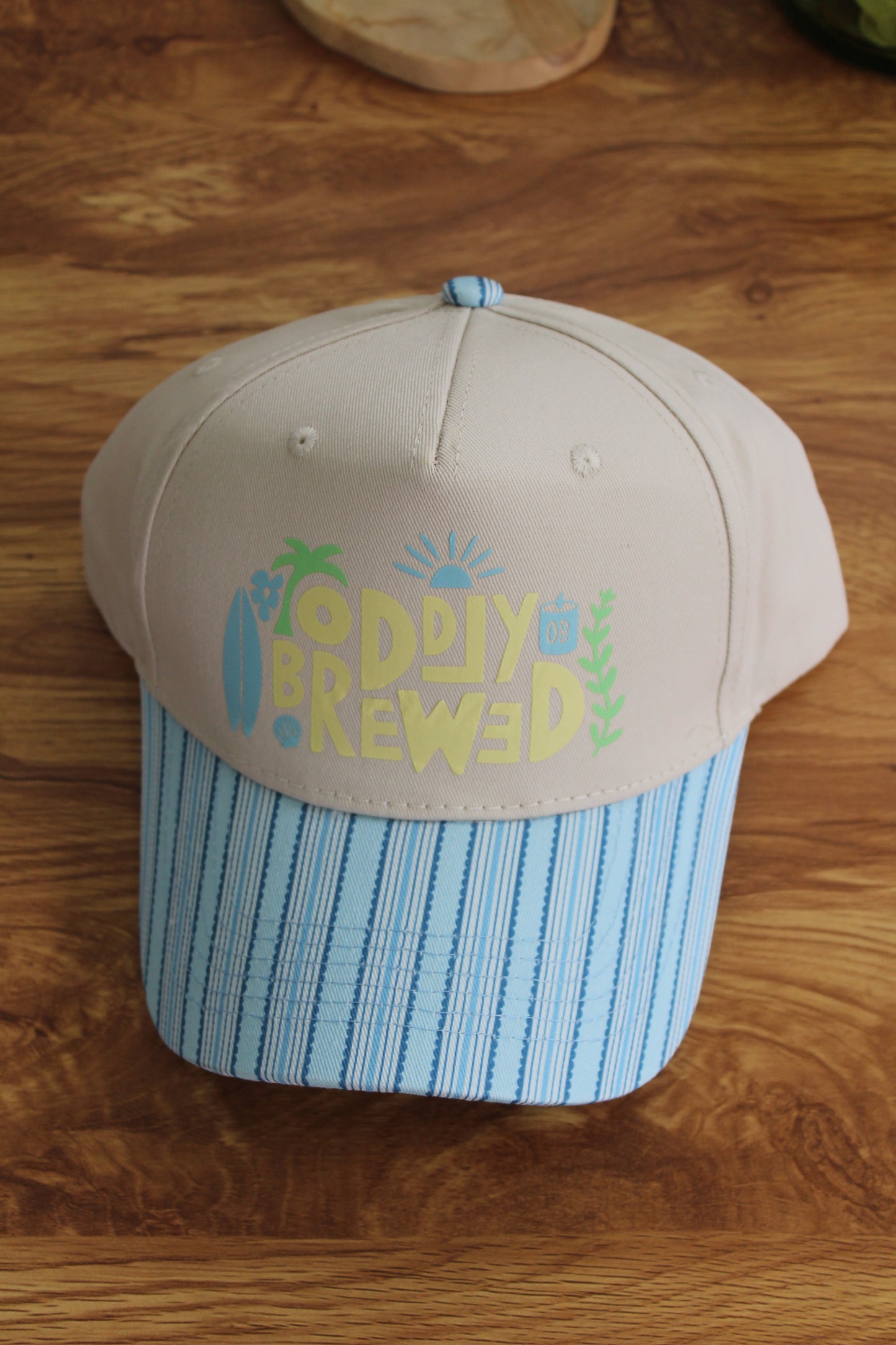 Coastal Sunday Striped Trucker Hat
