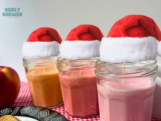 Holiday Christmas Jelly Jam Jar Candles