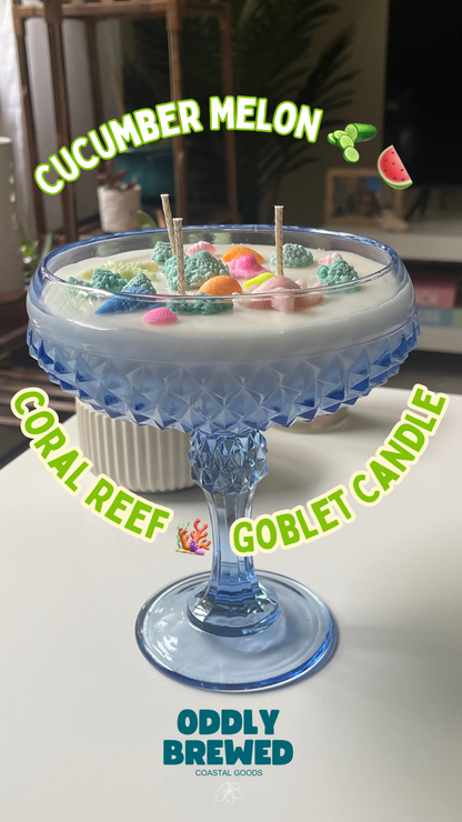 Large Coral Reef 🪸 Goblet Candle