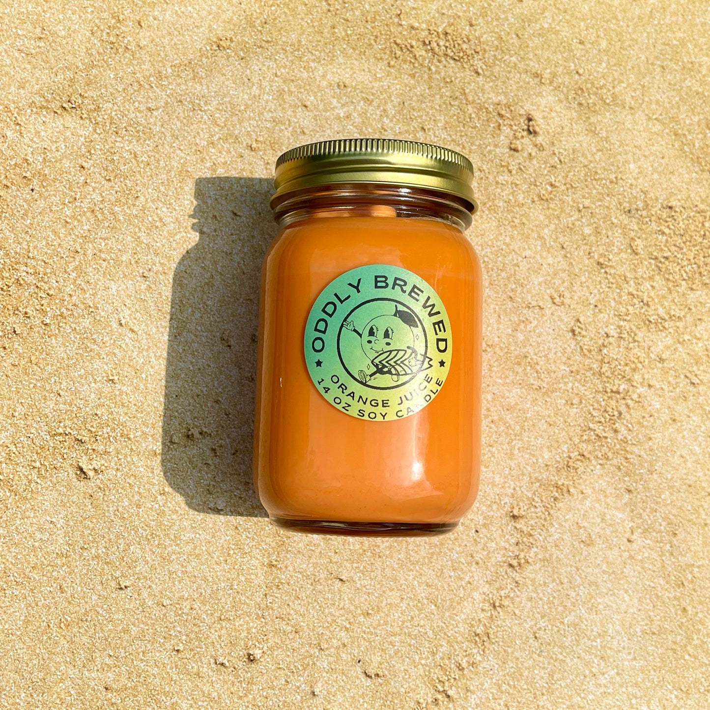 100% Organic Soy Wax Orange Juice Candle