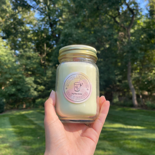 Matcha Lemonade 12 oz Mason Jar Soy Candle