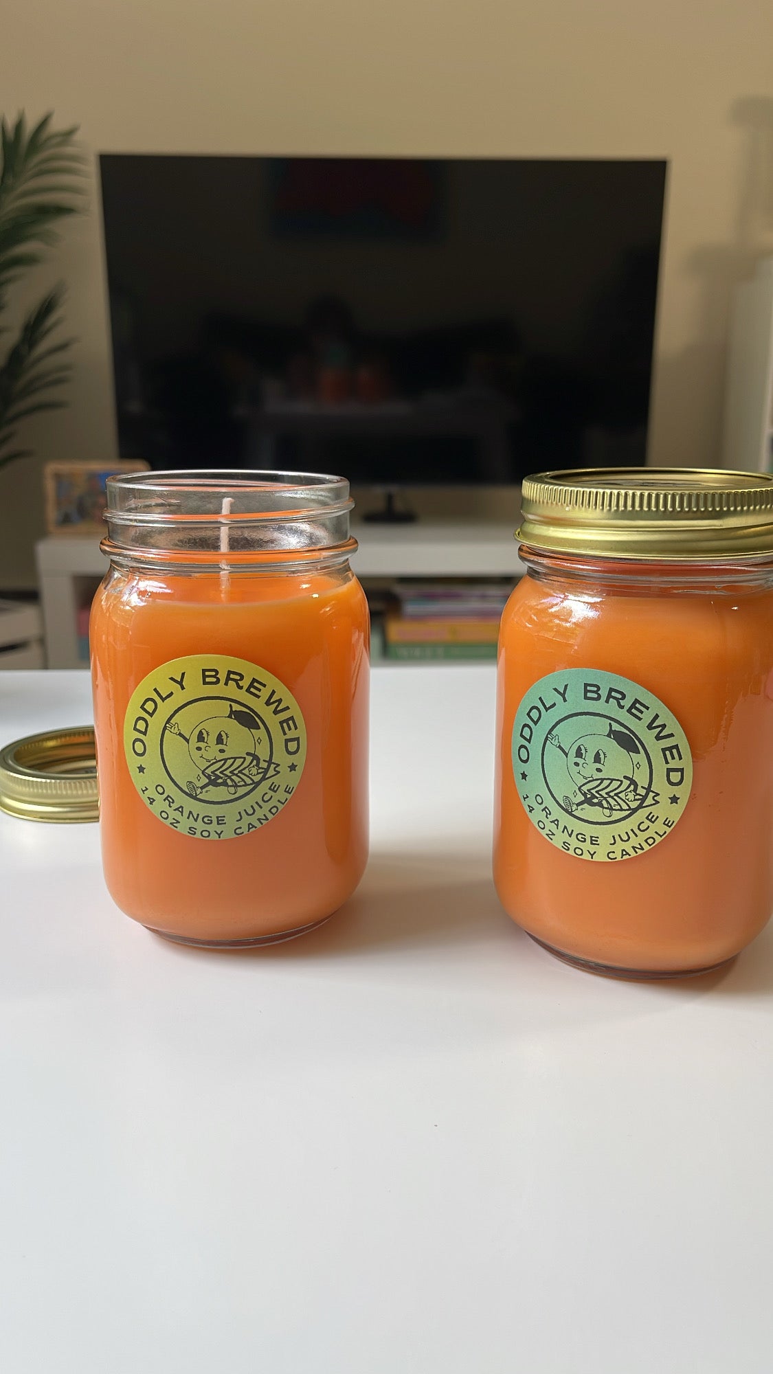 100% Organic Soy Wax Orange Juice Candle