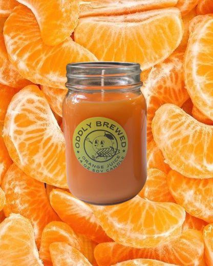 100% Organic Soy Wax Orange Juice Candle