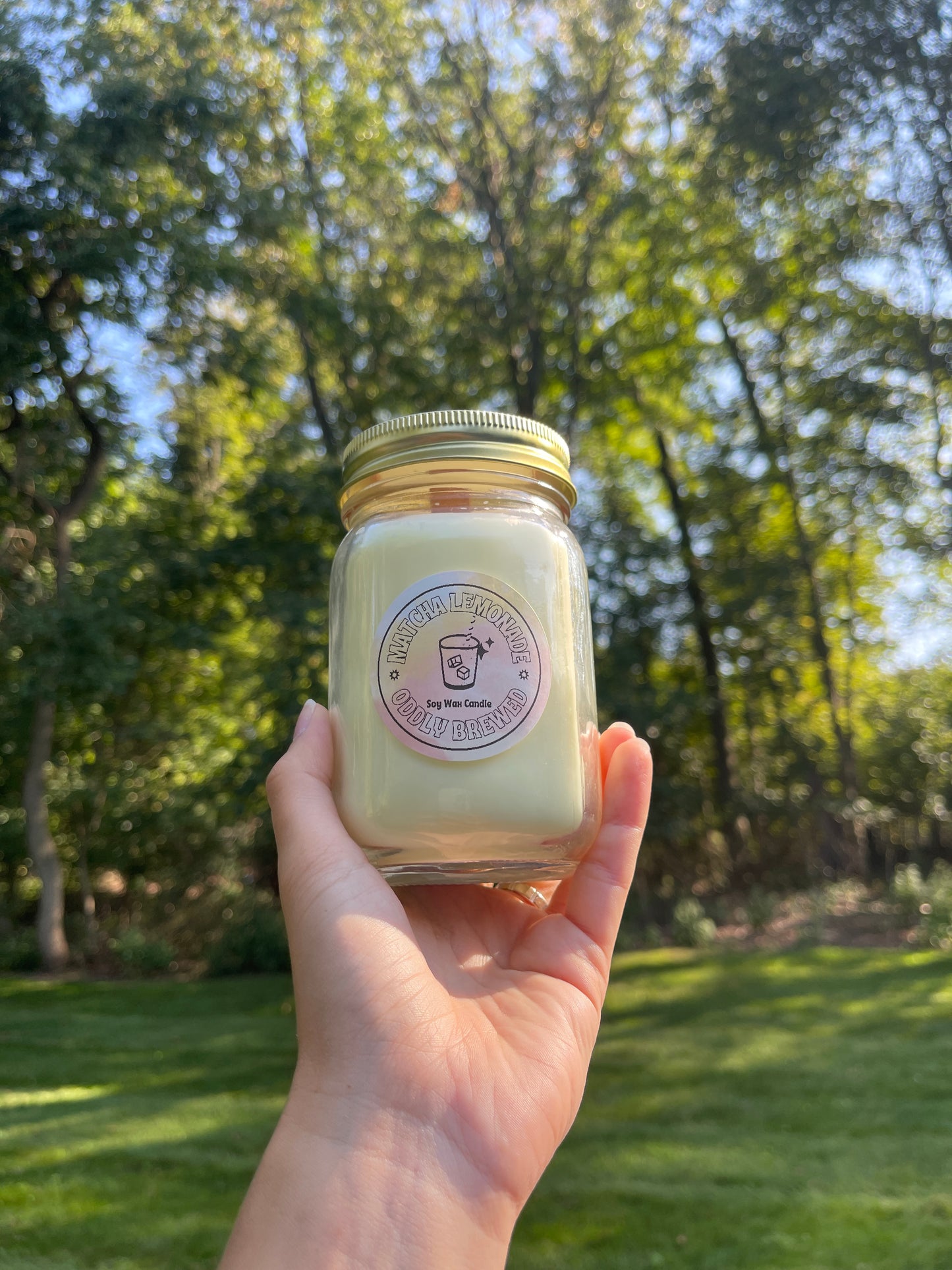 Matcha Lemonade 12 oz Mason Jar Soy Candle