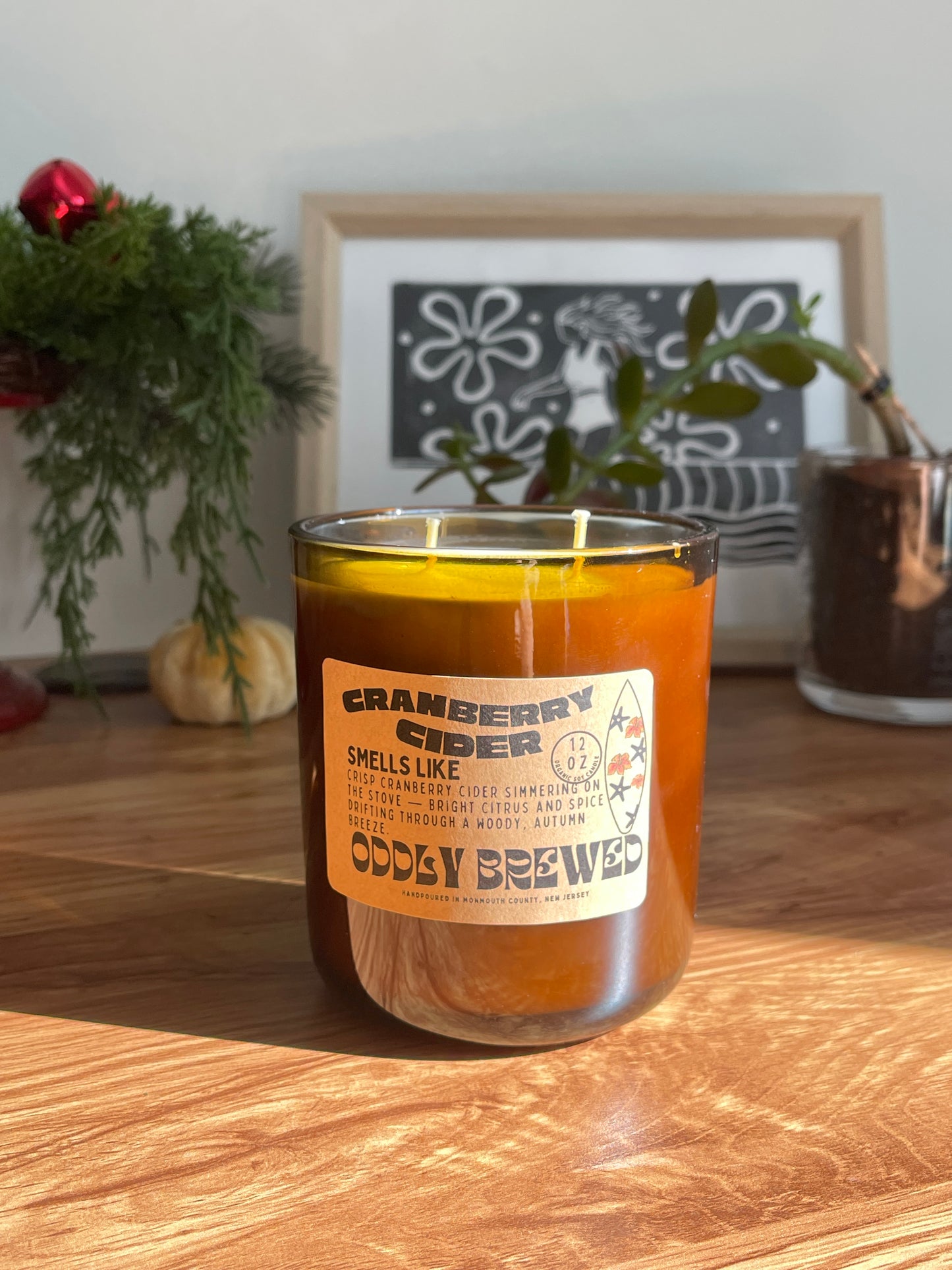Large Cranberry Cider Soy Candle