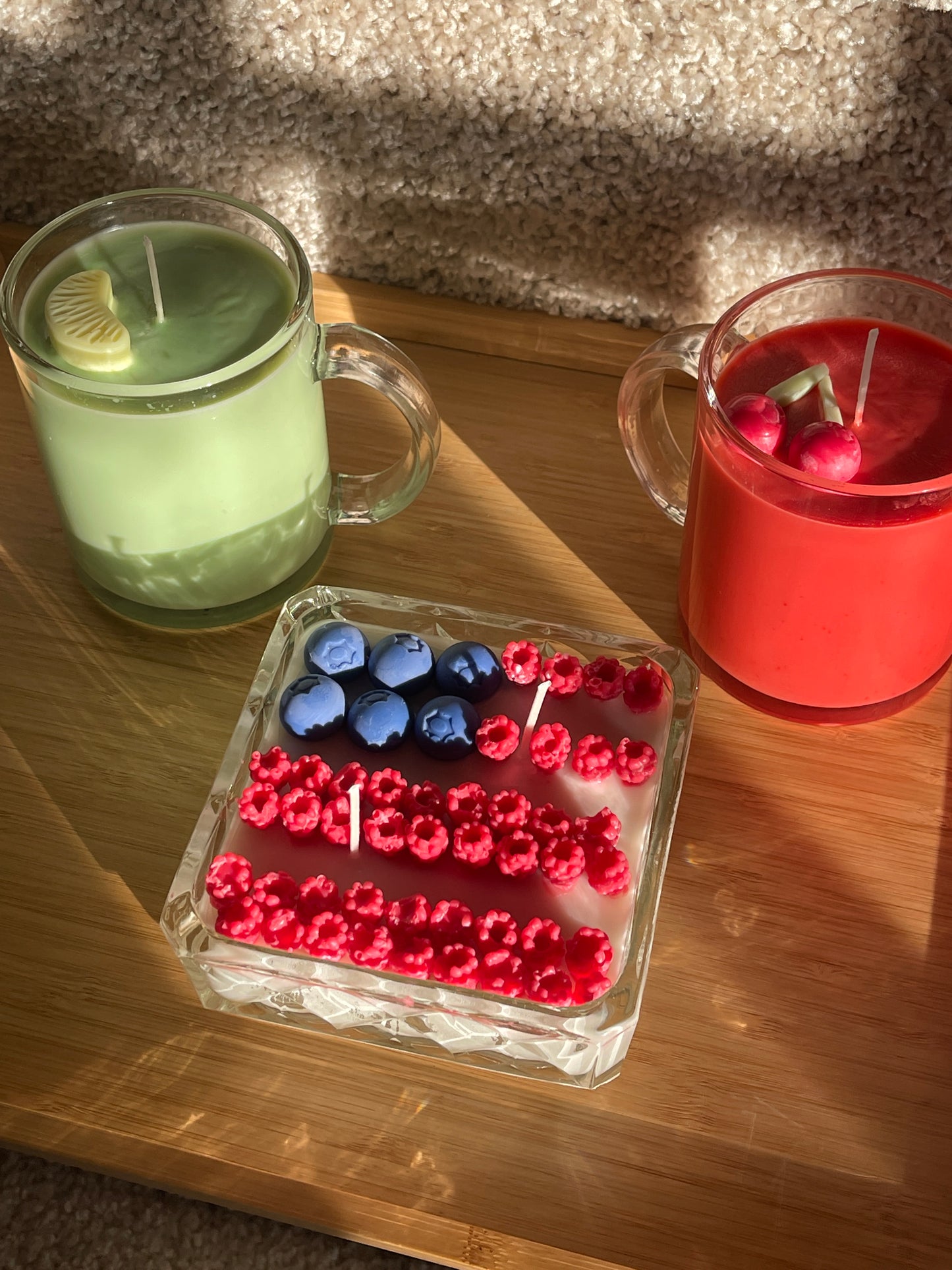 American Flag Cake Soy Candle