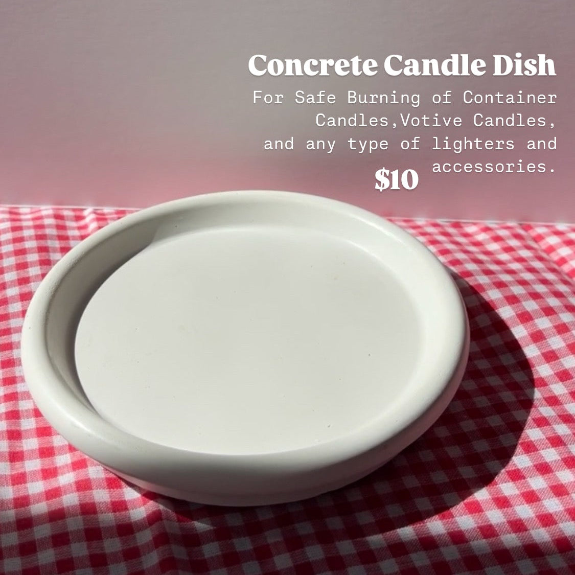 Concrete Candle Dish