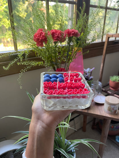 American Flag Cake Soy Candle