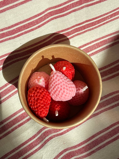 Strawberry Birthday Candles