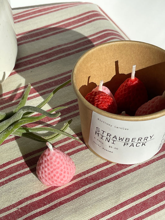 Strawberry Birthday Candles