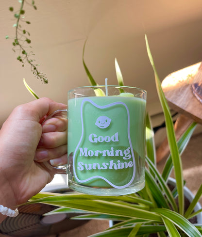 Matcha Lemonade Glass Mug Candle