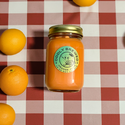 100% Organic Soy Wax Orange Juice Candle